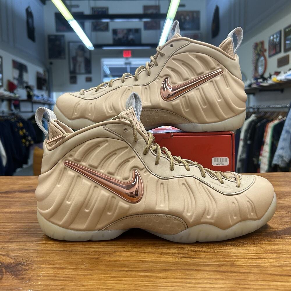 Size 11.5 - Nike Air Foamposite Pro Premium Vachetta Tan Tried On